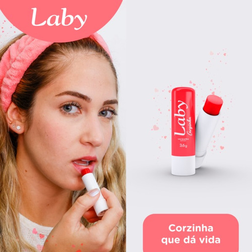 Kit Laby Corzinha Vermelho Fps15 Hidrante Labial 3un 3,6gr