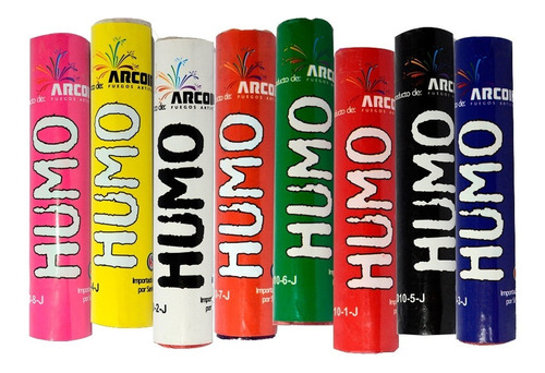 Tubo Humo X 12 Uni - Varios Colores