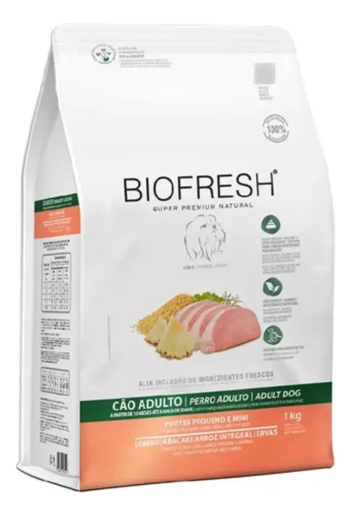 Ração Seca Biofresh Cão Adulto Pequeno Sabor Lombo 1kg