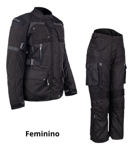 Conjunto Armor Texx Big Trail Casal Jaqueta E Calça De Moto