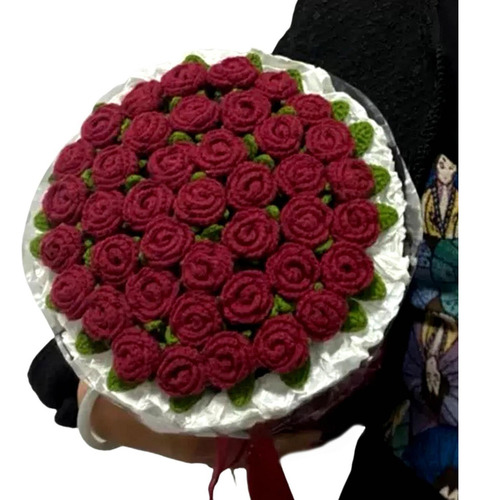 A Ramo De Flores De Crochet Manta De Rosas De Crochet Manta