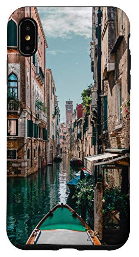 Funda Para iPhone XS Max Venice Italy Gondola Boat Trip-02