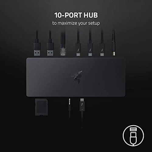 Razer Thunderbolt 4 Dock (negro) 10 Puertos Salida De Pantal