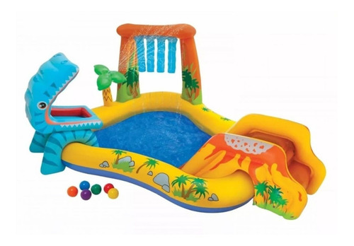 Playcenter Inflable Dinosaurio Intex  249x191x109 Cc