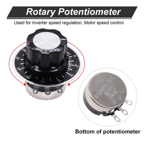 Twtade / 2 Uds Rv24yn20s B303 30k Ohm Potenciómetro Variable