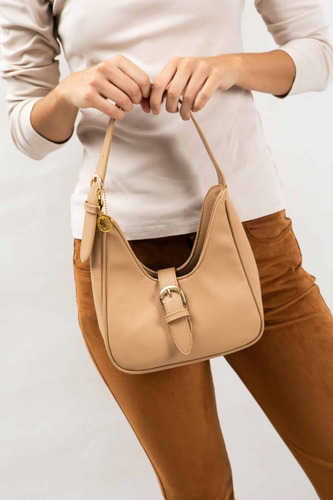 Cartera Pu Con Con Correa Fija La Chapelle Cierre Hebilla Negro Lisa Oro Negro