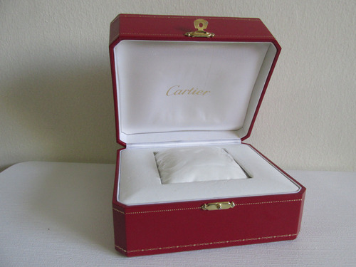 Elegante Caja Para Reloj Cartier Hecha En Suiza Escasa