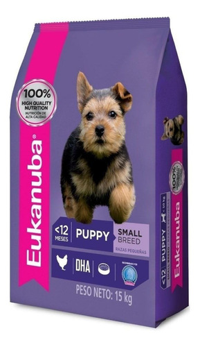 Imagen 1 de 1 de Alimento Eukanuba para perro cachorro de raza pequeña sabor mix en bolsa de 1 kg