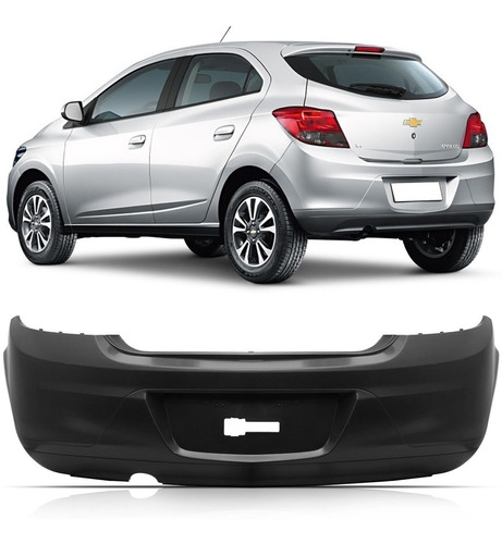 Parachoque Traseiro Onix Hatch 2012 13 14 15 2016 Preto Liso