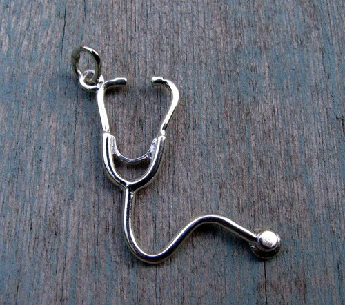 Collar De Estetoscopio En Plata 950