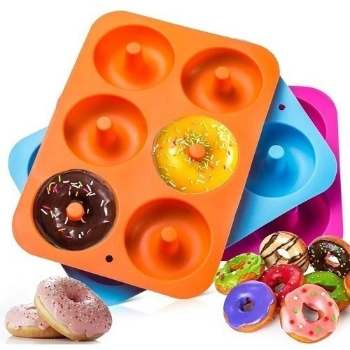 Molde Donuts De Silicona Molde De 6 Donas Repostería
