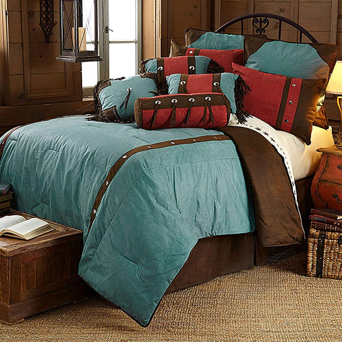 Juego De Cama Cheyenne Western Faux Leather De Hiend Accents