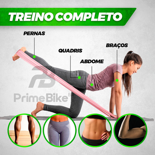 Kit 3 Faixas Elasticas Thera Band Fisioterapia Exercício