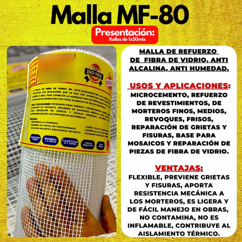 Malla De Fibra De Vidrio Para Microcemento Mf80