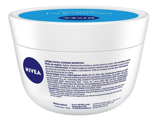 Imagen 3 de 7 de Crema Facial Nivea Cuidado Nutritivo 5 En Uno 50 Ml 12 Unds