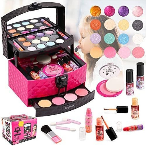 Kit De Maquillaje Para Niña 32 Piezas Lavable Quot; Xl95m