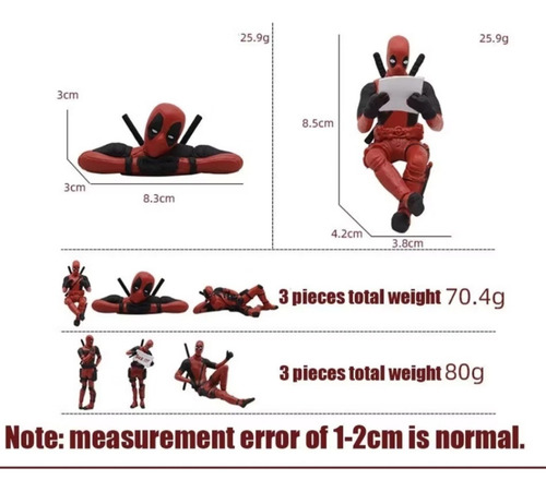 Deadpool Action Figure Kit Com 6 Bonecos