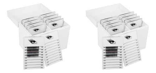 2 Cajas Organizadoras De Maquillaje Para Pestañas De 10 Capa