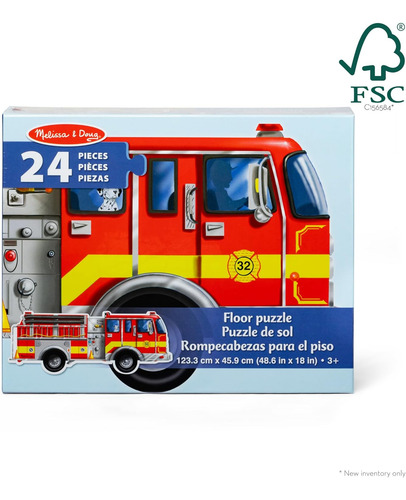 Puzzle De Suelo Jumbo Camión De Bomberos Melissa & Doug (...