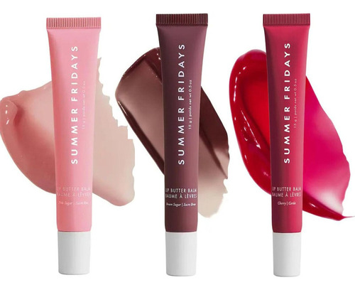3x Bálsamo Labial Summer Lip Butter Balm Fridays Original