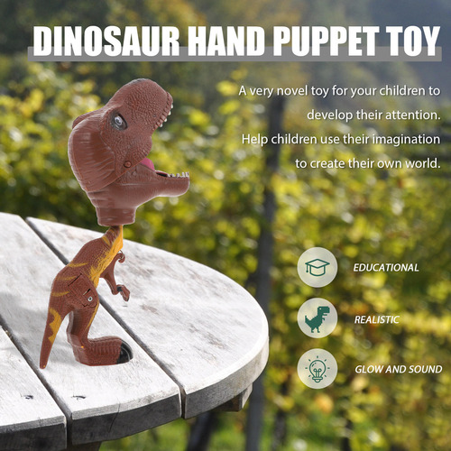 Anuncio Creativo De Muñecos De Mano Con Forma De Dinosaurio