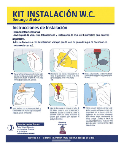 Kit Instalación Wc - Anclaje - Antifuga - Llave Angular