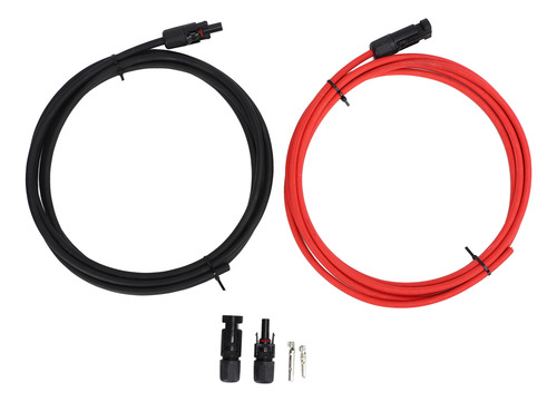 Extensión De Cable Solar Hembra De 10 Awg Y Conector Para Ex