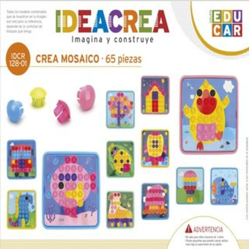 Crea Mosaico - Juego Didáctico De Ensamblar Educar