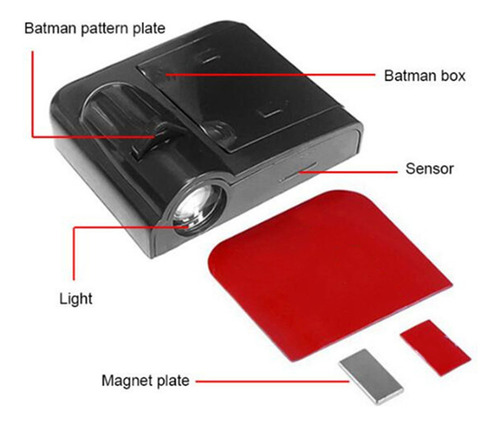 Proyector Led Para Puerta De Coche, Cableado, Autoadhesivo,