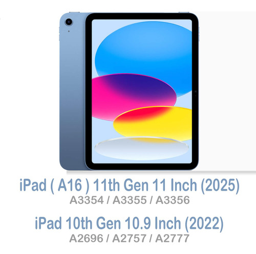 Funda Delgada Feams Para Ipad A16 11 Pulgadas 2025 Transpare Flores Simples