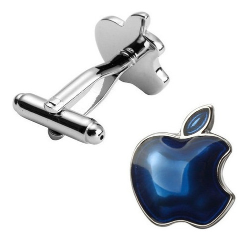 Abotoadura Símbolo Apple Azul / Maça - Par 143