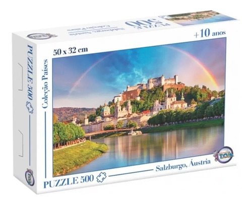 Jogo Quebra Cabeça Cidade Salzburgo Áustria Puzzle 500 Peças