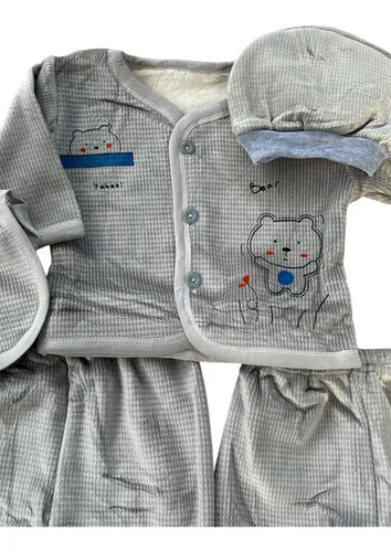Conjunto Plush Bebé 5 Piezas 0a3 Meses Gris 0 A 3 Meses