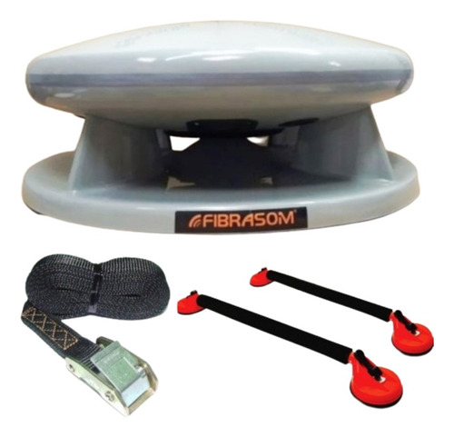 Caixa De Propaganda Volante Fibrasom Pv 550 + Cinta + Rack Cor Branco