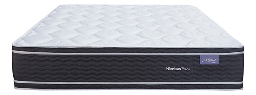 Inducol Nimbus Visco colchón 2 plazas 130x190x26cm espuma con pillow viscoelástico color negro/gris claro