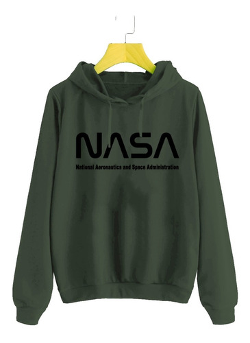 Buzo Buso Hoodie Retrolive Nasa Logo Espacio