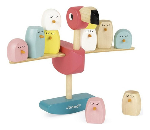 Jogo De Equilíbrio Flamingo - Brinquedo De Madeira - Janod