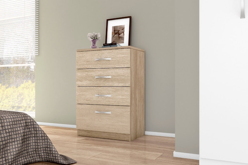 Comoda Astral Nogal 4cajones Multimuebles