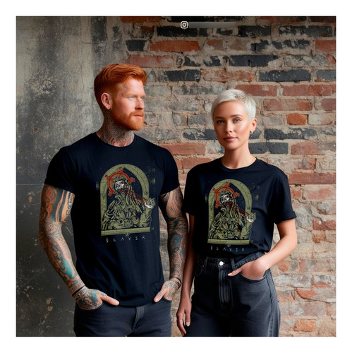 Remera Slayer Virgen Calavera Rock Heavy Metal 100% Algodón