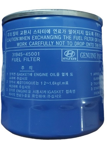Imagen 2 de 2 de Filtro De Combustible Hyundai Hd35/hd45/hd50/hd65/hd72/hd78