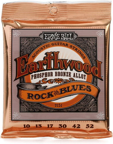 Ernie Ball 2151 Earthwood Phosphor Encordado Acústica 10-52.