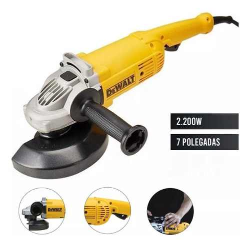 Esmerilhadeira Angular 7 Pol Dewalt 2200w Dwe491b2 220v