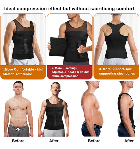 Camisetas Interiores Para Hombre Faja Reductora Compresión