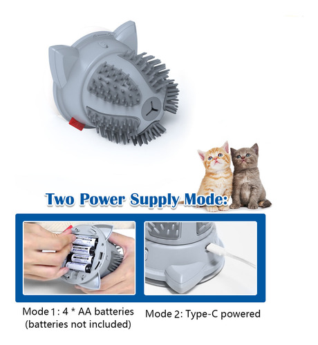 Cuidador E Massageador Automático De Gatos Com Brinquedo Led