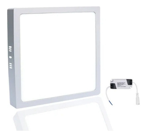 Painel Plafon Led 18w Sobrepor Quadrado 6000k Cor Branco 110v/220v