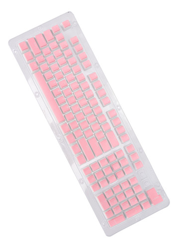 Teclado Rosa Fos Step Keycaps, 110 Teclas, Oem, Altura 2 Col