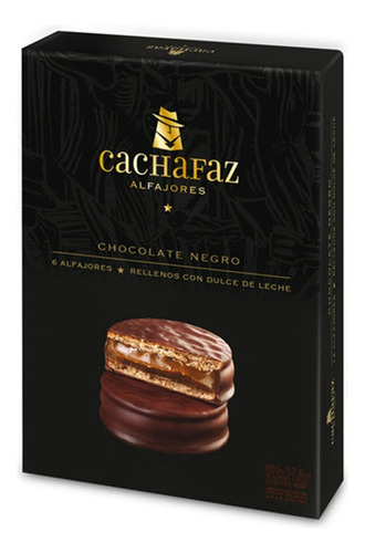 Caja X 6 Alfajores Cachafaz Chocolate Universo Binario