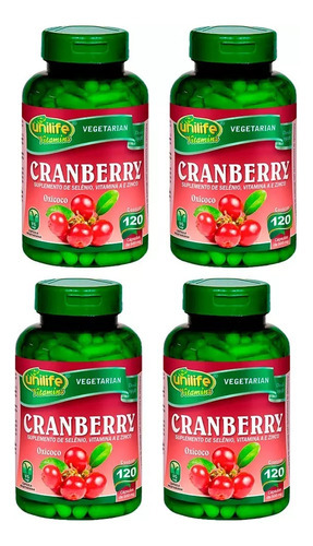 Cranberry - 4x 120 Cápsulas - Unilife