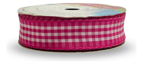 Fita Decorada Xadrez 22mm Sinimbu 1944 - 10 Metros Cor Pink