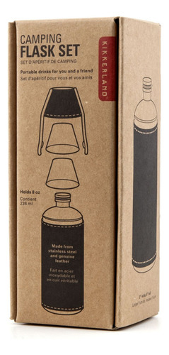 Botella De Cuero Para Licor 236 Ml